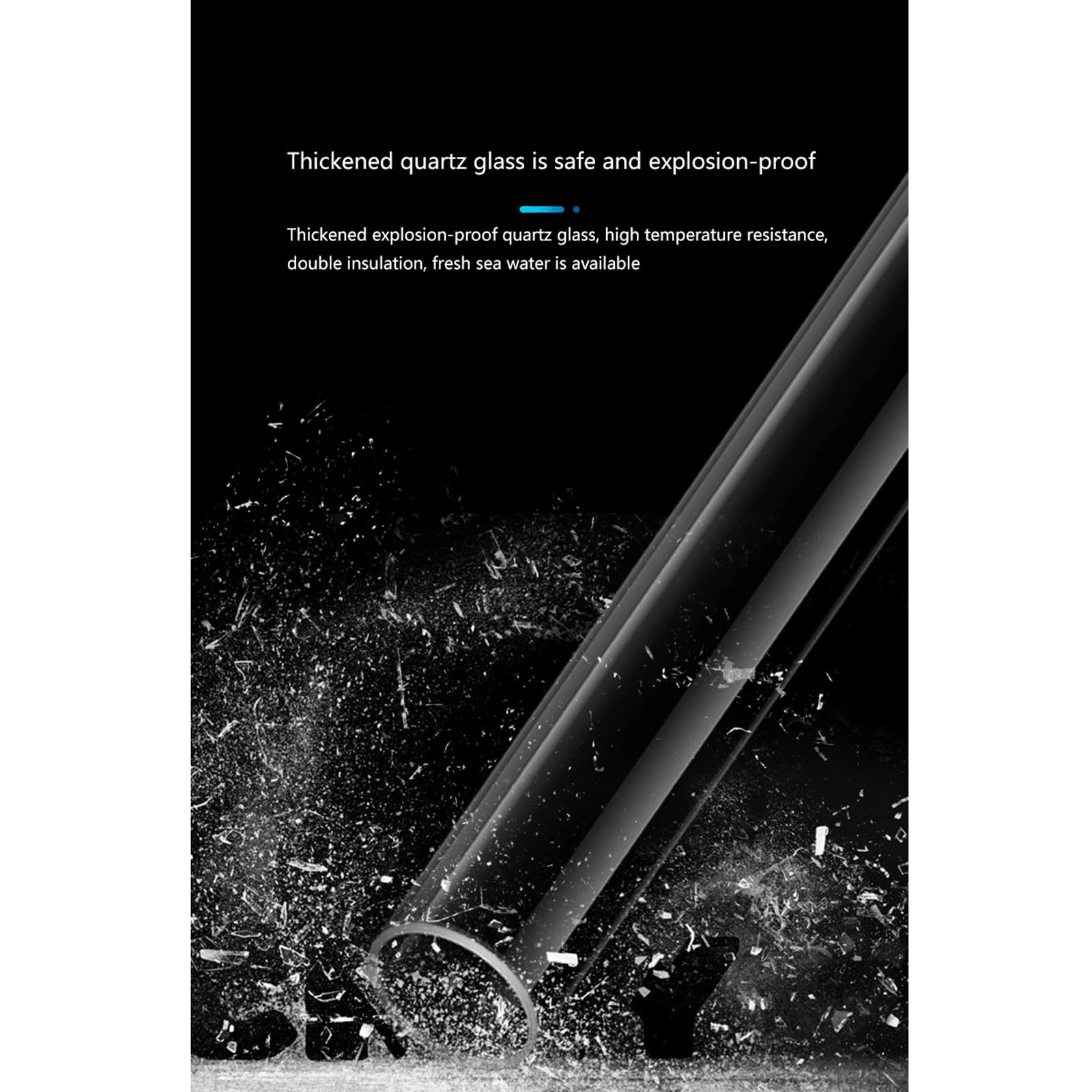 Mini riscaldatore termostatico Automatico a Basso Livello dell'Acqua antideflagrante per Acquario, 100 W (25 W)