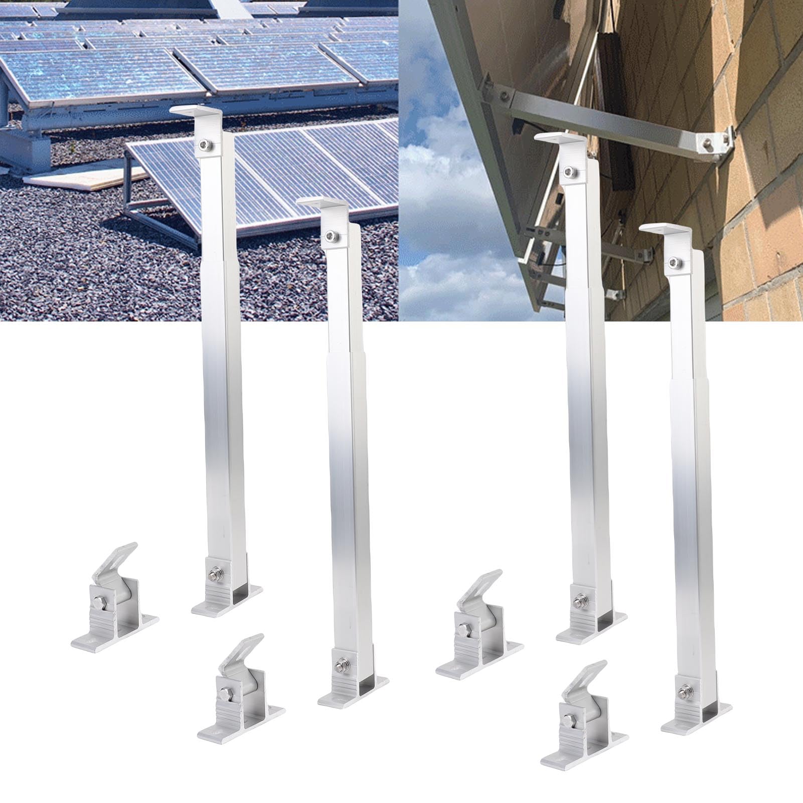 Generic Uchwyt Uchylny do Panelu Słonecznego Trwała, Regulowana Instalacja do Stopu Aluminium dla Jachtów RV