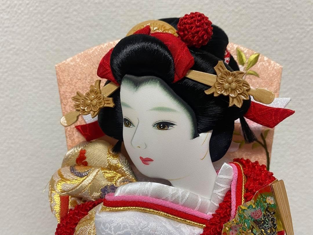 羽子板 六角ガラスケース10号 本真珠 サイズ間口約30奥行約20高