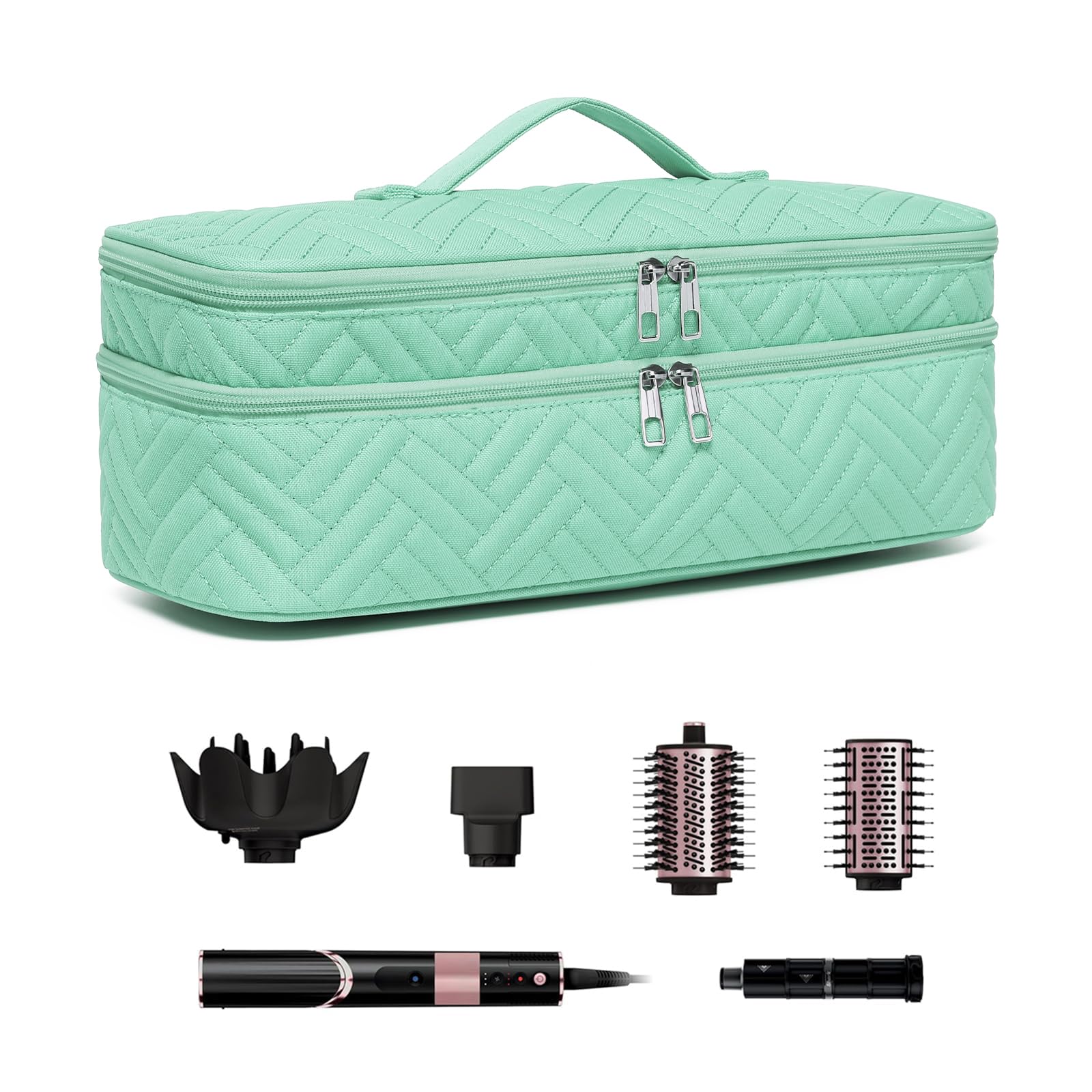 Double-Layer Carrying Case Apply to One-Step Hair Dryer Travel Bag for Hair Volumizer Styler Water Resistant Storage Organizer