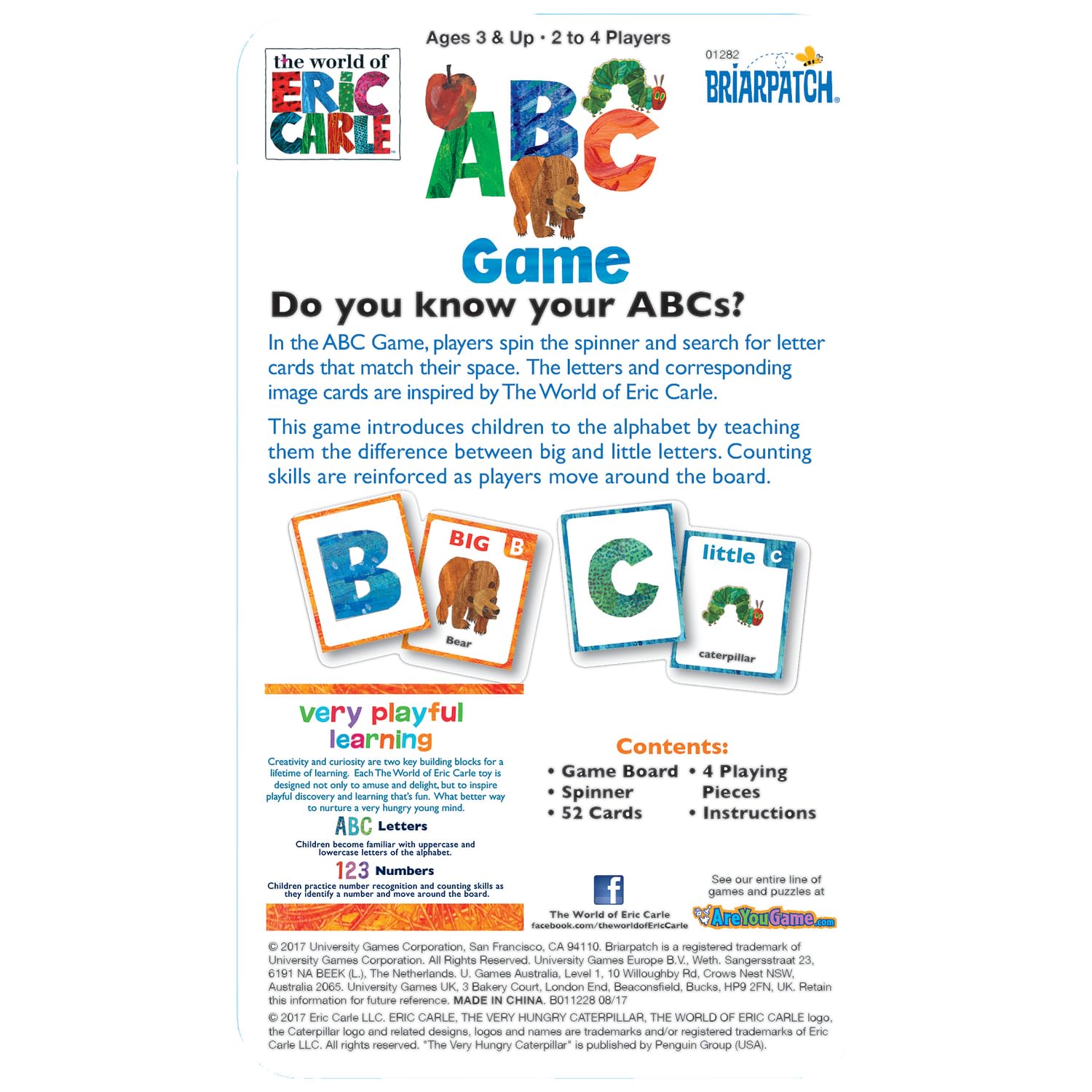 Snapklik.com : Briarpatch The World Of Eric Carle ABC Game Tin, Multi/None