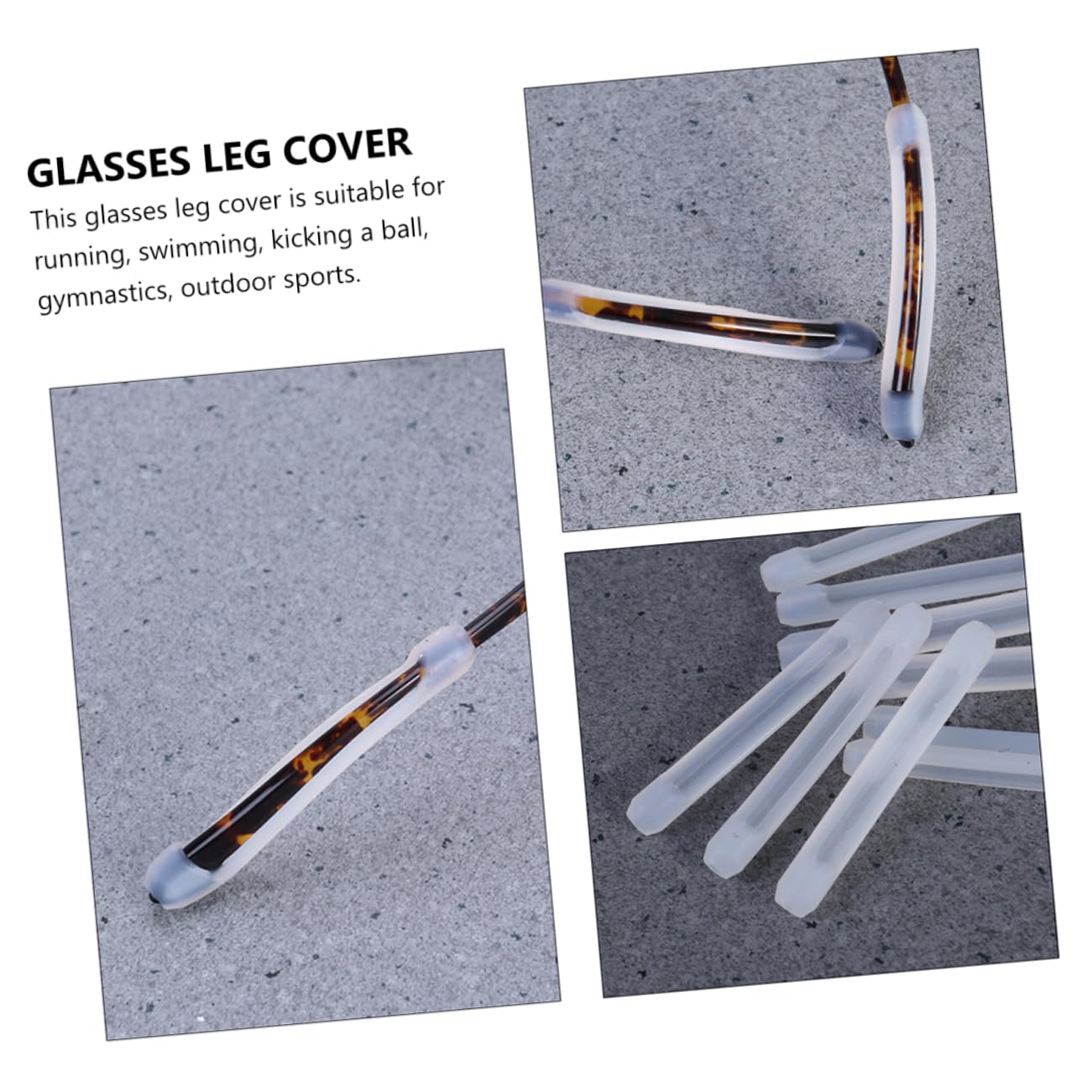 Manchons de Branche de Lunettes Antidérapants en Silicone Blanc 10 Paires Protection Yeux Certifiée Adaptés pour Lunettes de Soleil et Vue, Usage Quotidien et Sport Retenue