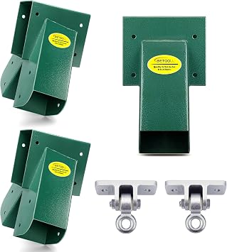 BETOOLL Swing Set Brackets1set and Swing Bracket Middle1set and Swing HangersSilver