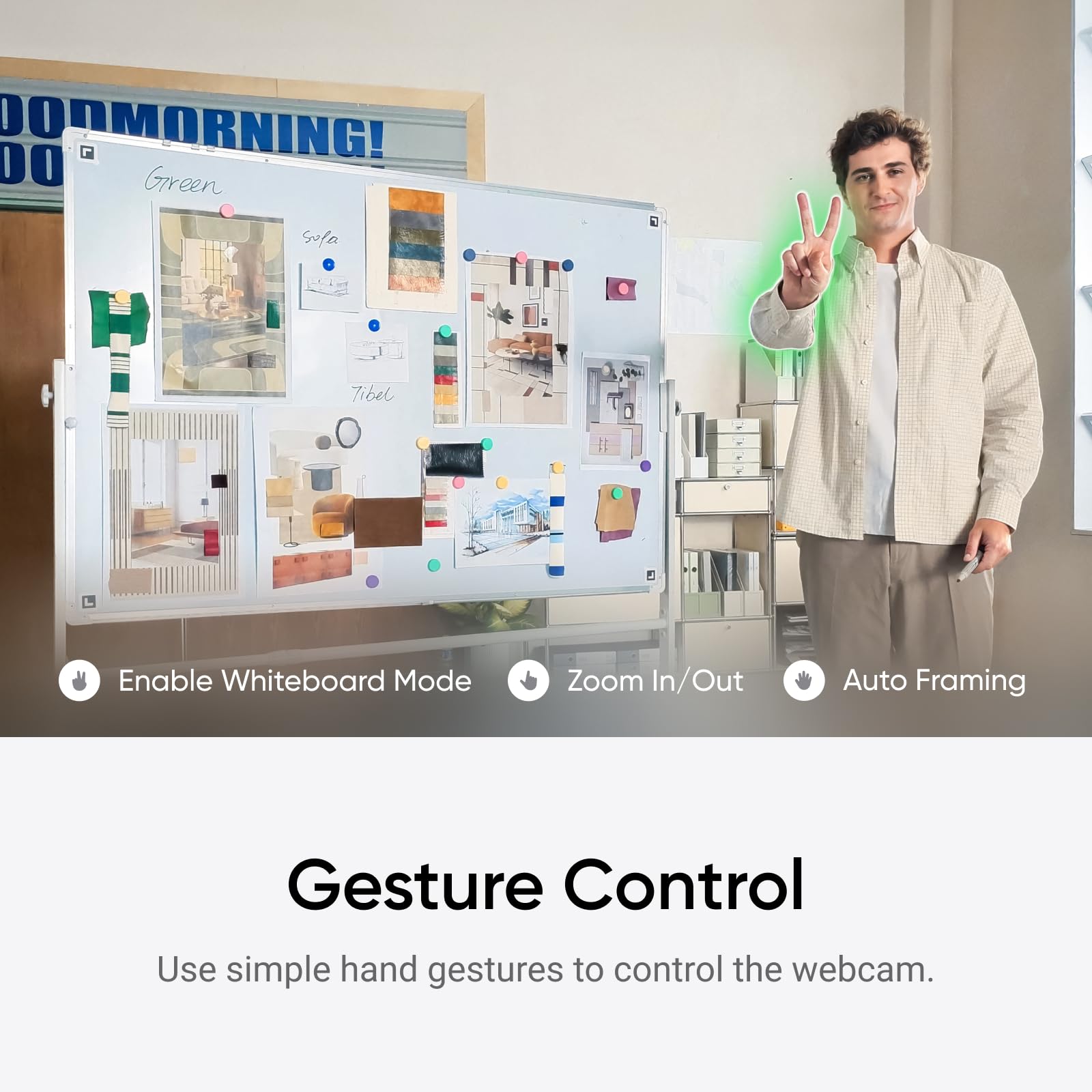 Insta360 Link 2C - 4K Webcam for PC/Mac, 1/2" Sensor, Auto Framing, HDR, AI Noise-Canceling Mic, Gesture Control for Streaming, Video Calls, Gaming, Works with Zoom, Teams, Twitch & More