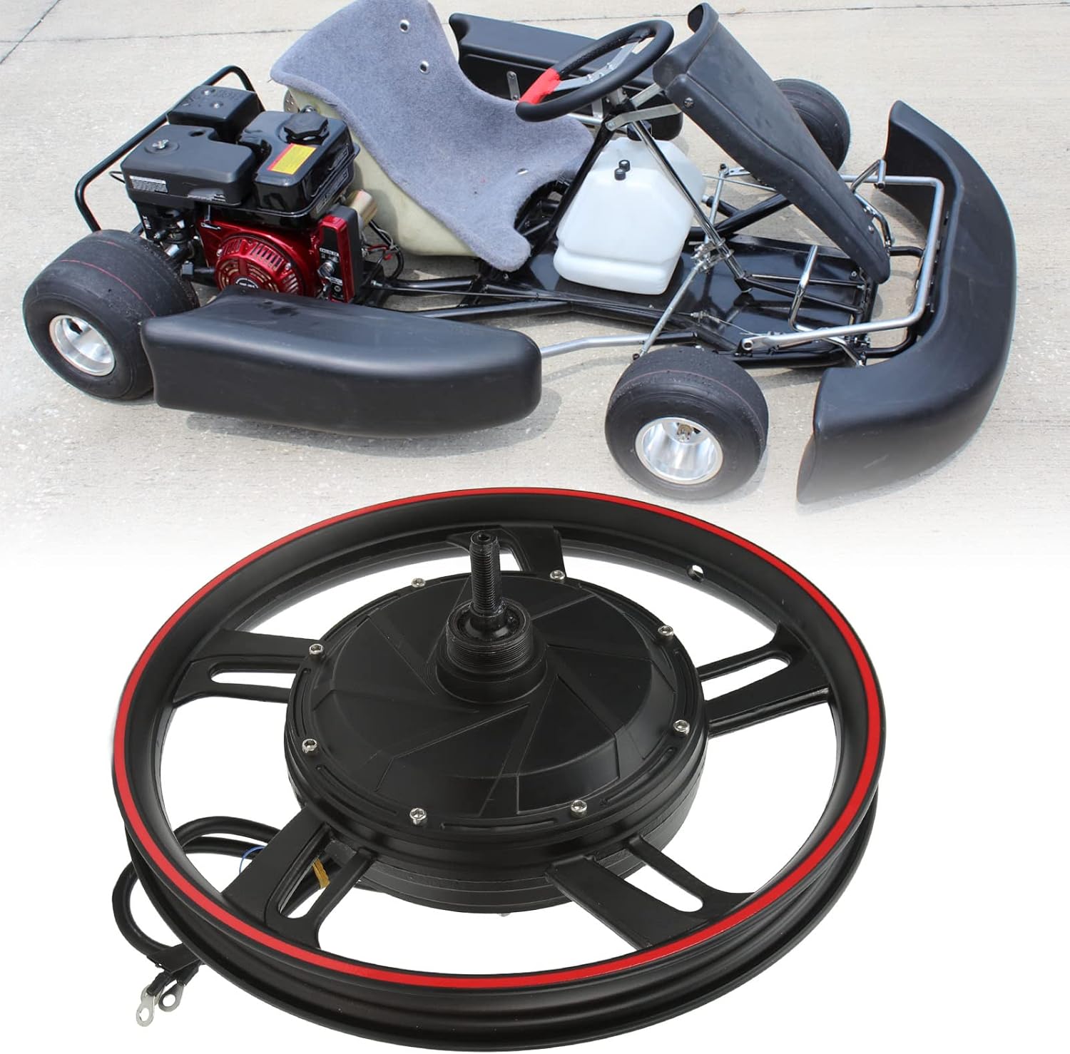 Fat Tire Cycling Hub Motor 16inches Electric Wheel Hub Motor 48‑72V 500W‑3500W Fat Tire Cycling Disc Brake Motor for Electric Scooters Karts