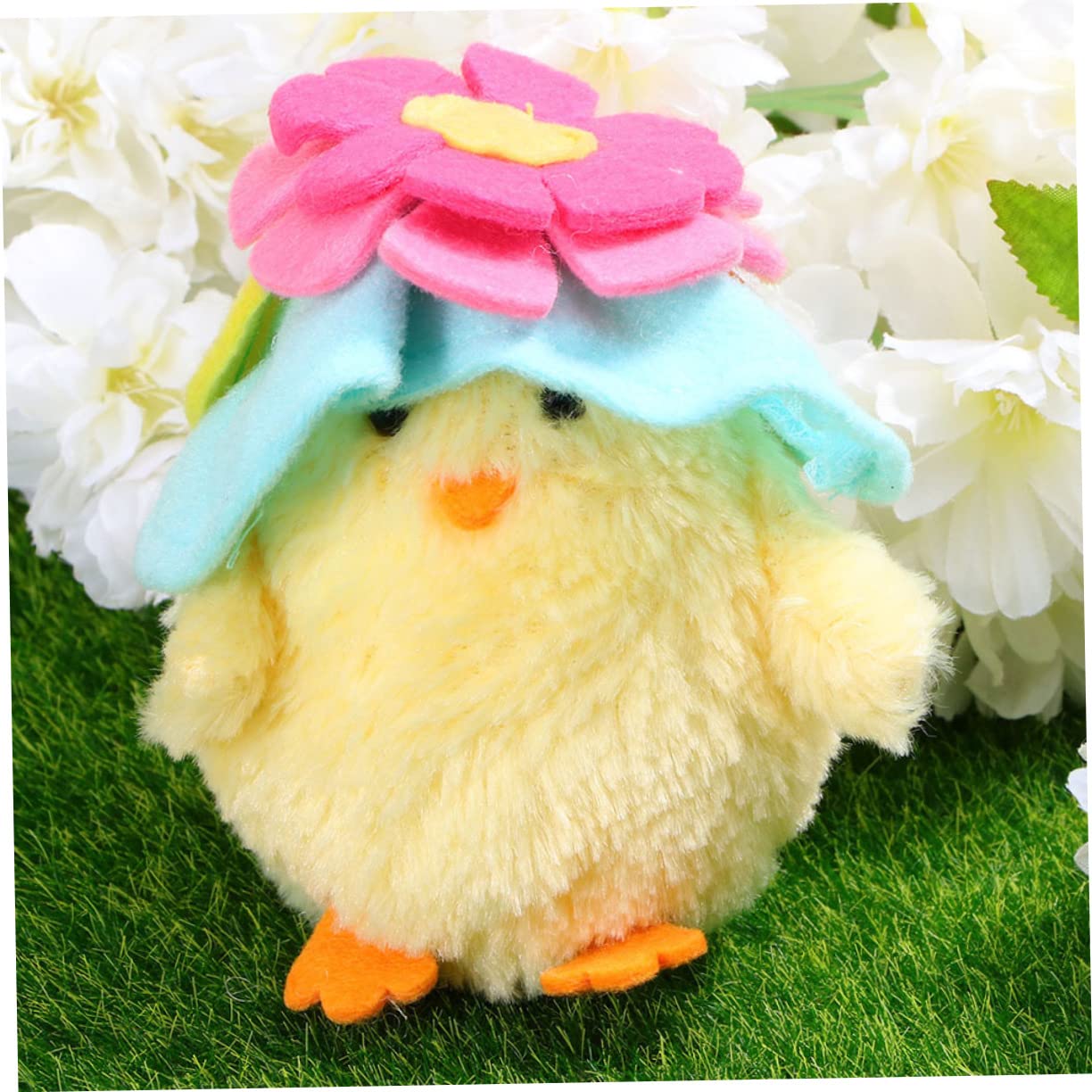 3pezzi Bambola Di Pollo Di Pasqua Per Bambola Decorazione Delicata Cappello Di Fiori Per Pasqua e Decorazioni Per Vetrine