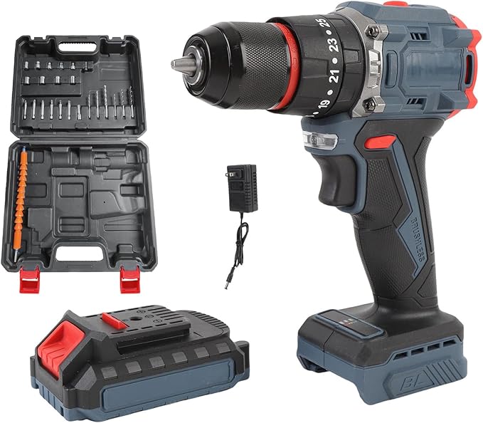 Taladro Atornillador Inalámbrico 20V Sin Escobillas, 1500RPM 45N.m, 25 Ajustes miniatura 7