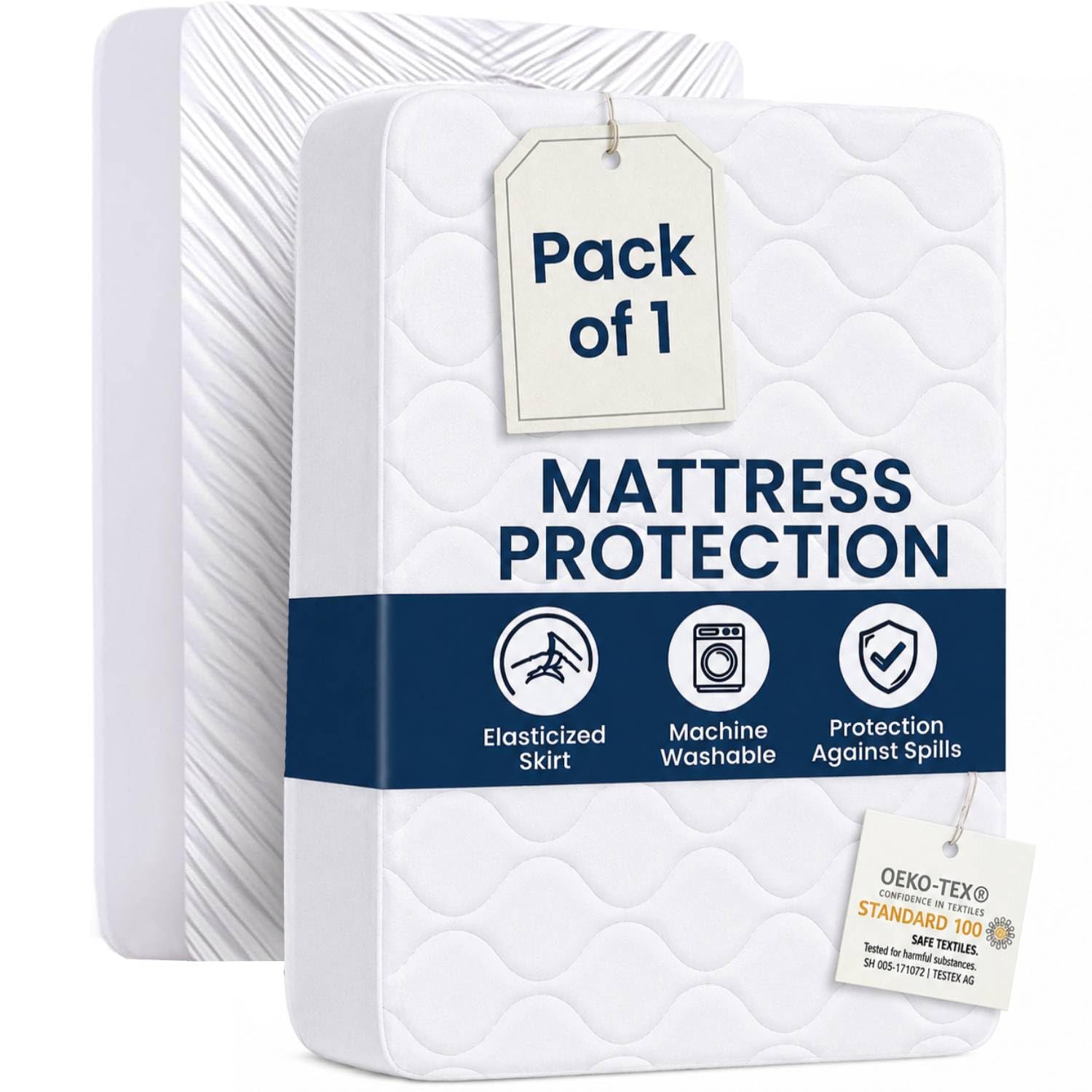 LivinEase Quilted Super King Mattress Protectors - Breathable Extra Deep 30cm Deep Skirt Mattress Protector - Fitted Sheet Style Mattress Cover - Hypoallergenic, Dust Mite Proof Ultra Sonic Quilting