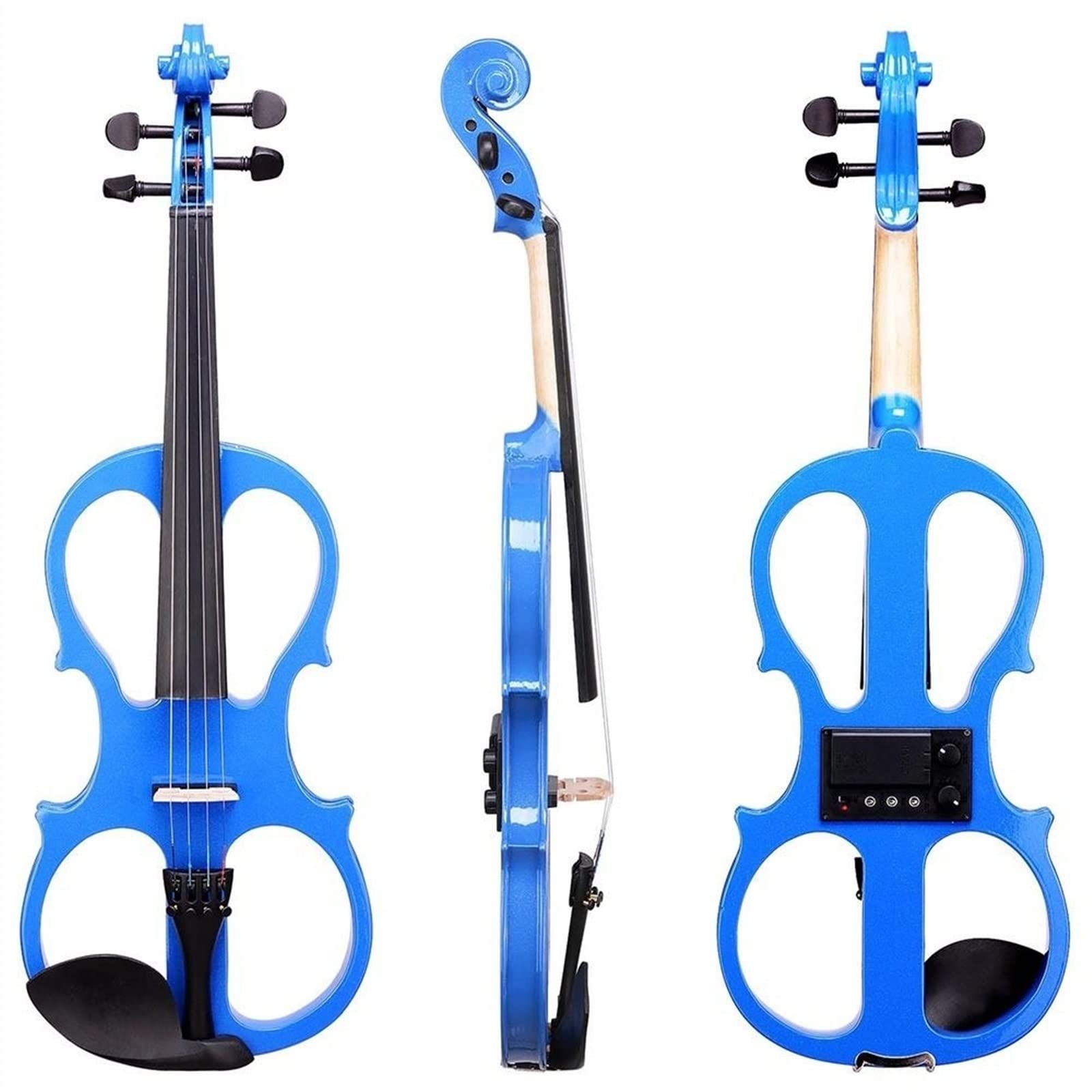 Violini per Studenti 4/4 Violino Elettrico Equilibrio Suono Full Size Violino Elettrico Violino In Legno Massello Con Set Di Custodia Nera Professionale Violino