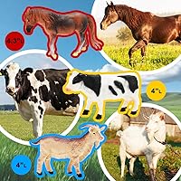 Vista 2 de Kimicare Paquete de 3 Tractores de Juguete de Granja con 40 Figuras de Animales de Granja de Plástico y Cerca, Conjunto de Juego de Granja, Figuras