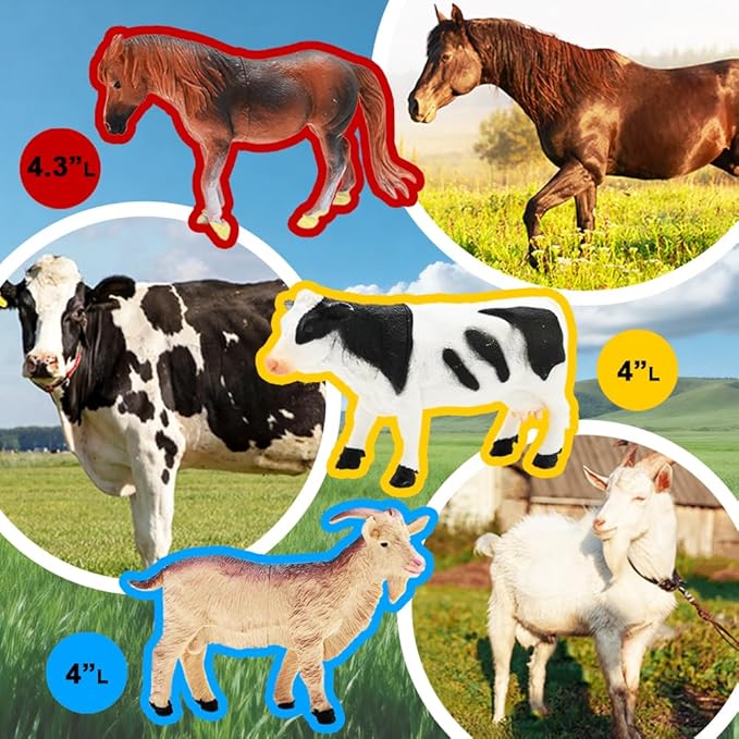Juego de Granja Kimicare con Tractor, 40 Animales y Cercas miniatura 4