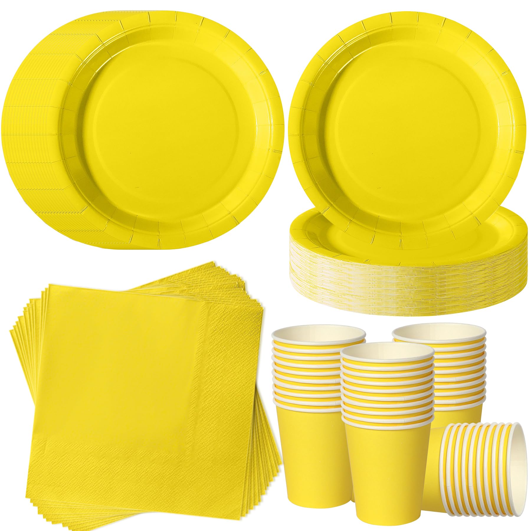 ZblPyro Partygeschirr-Set für 40 Gäste |120-tlg. Komplett-Set mit 18cm Pappteller, Pappbecher, Servietten | Perfekt für Themenpartys, Feste und gesellige Events