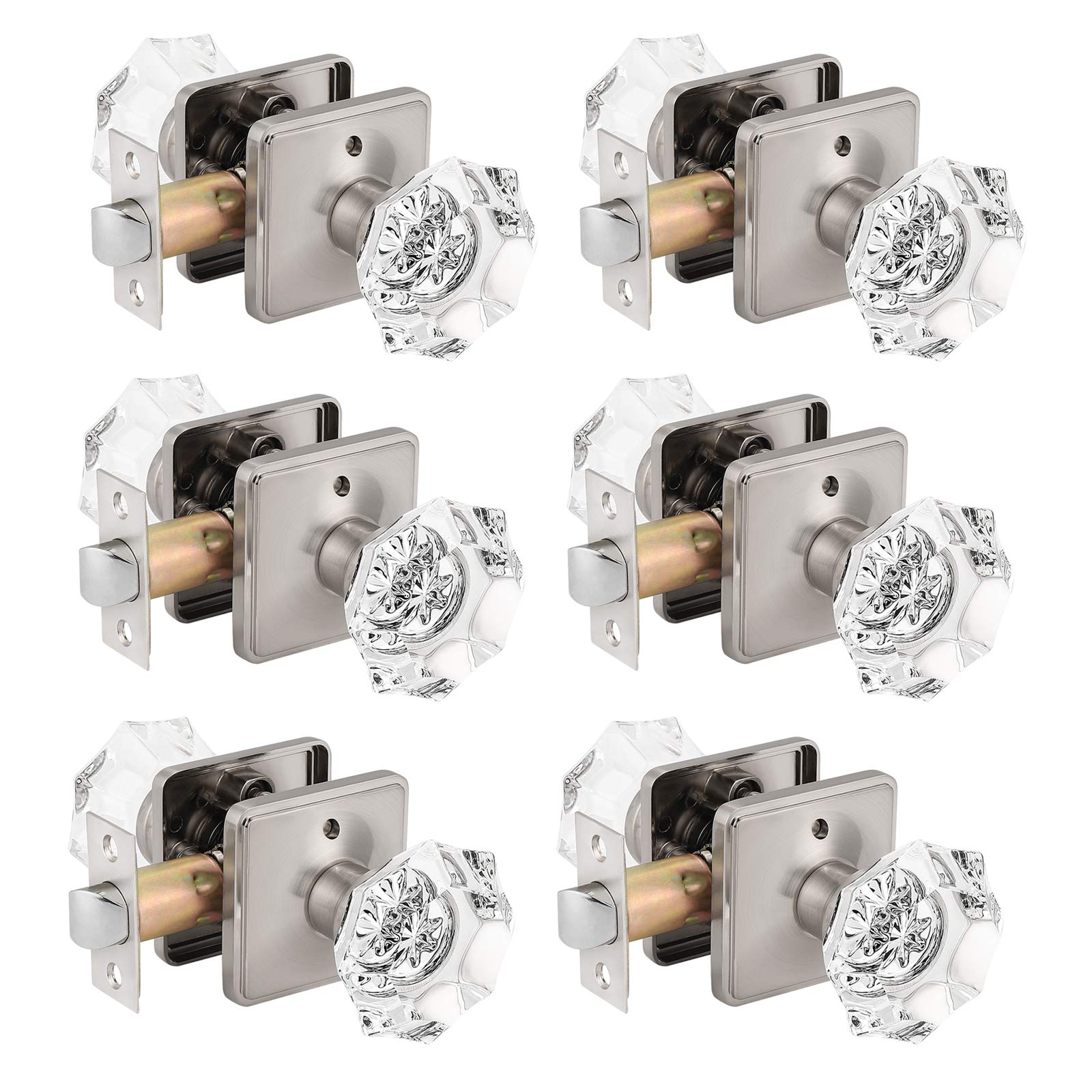 Paquete De 6 Pomos De Cristal Gobrico Resistentes, Función De Paso