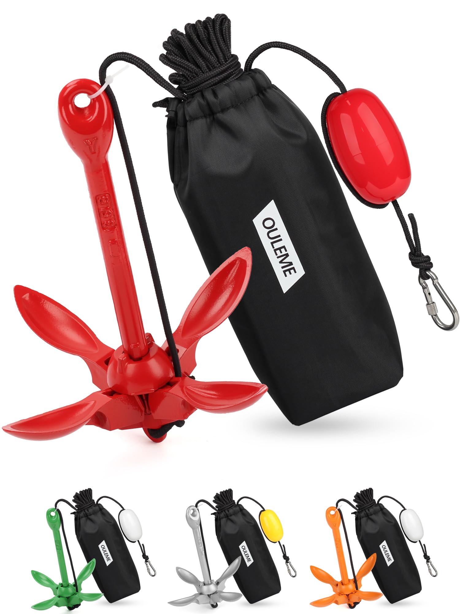 OULEME Folding Grapnel Anchor Kit - Boat & Watercraft -8 OULEME Folding Grapnel Anchor Kit - Boat & Watercraft -8