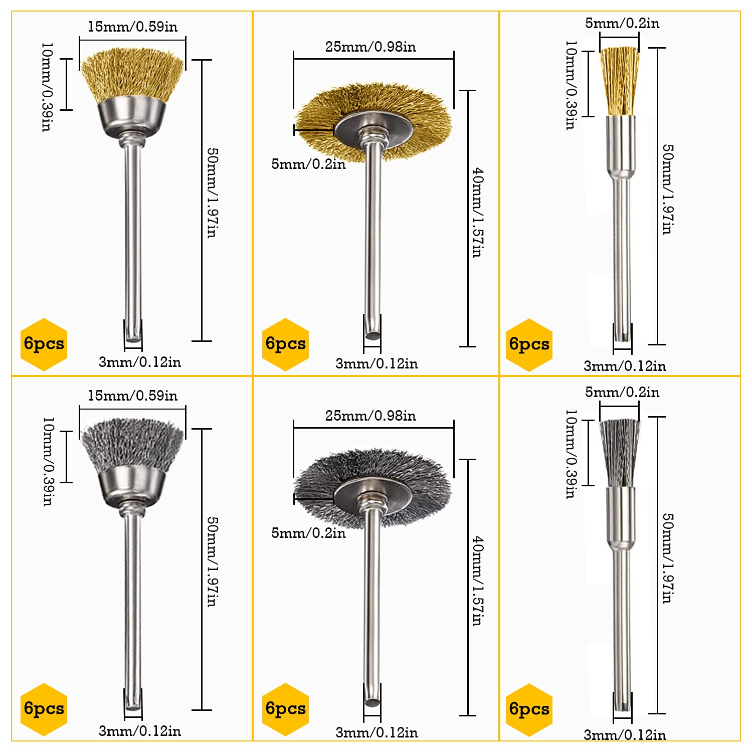 Set Di Spazzole Metalliche Da 36 Pezzi, In Ottone E Set Accessori Per Utensili Rotanti~p150303085 - Foto 2