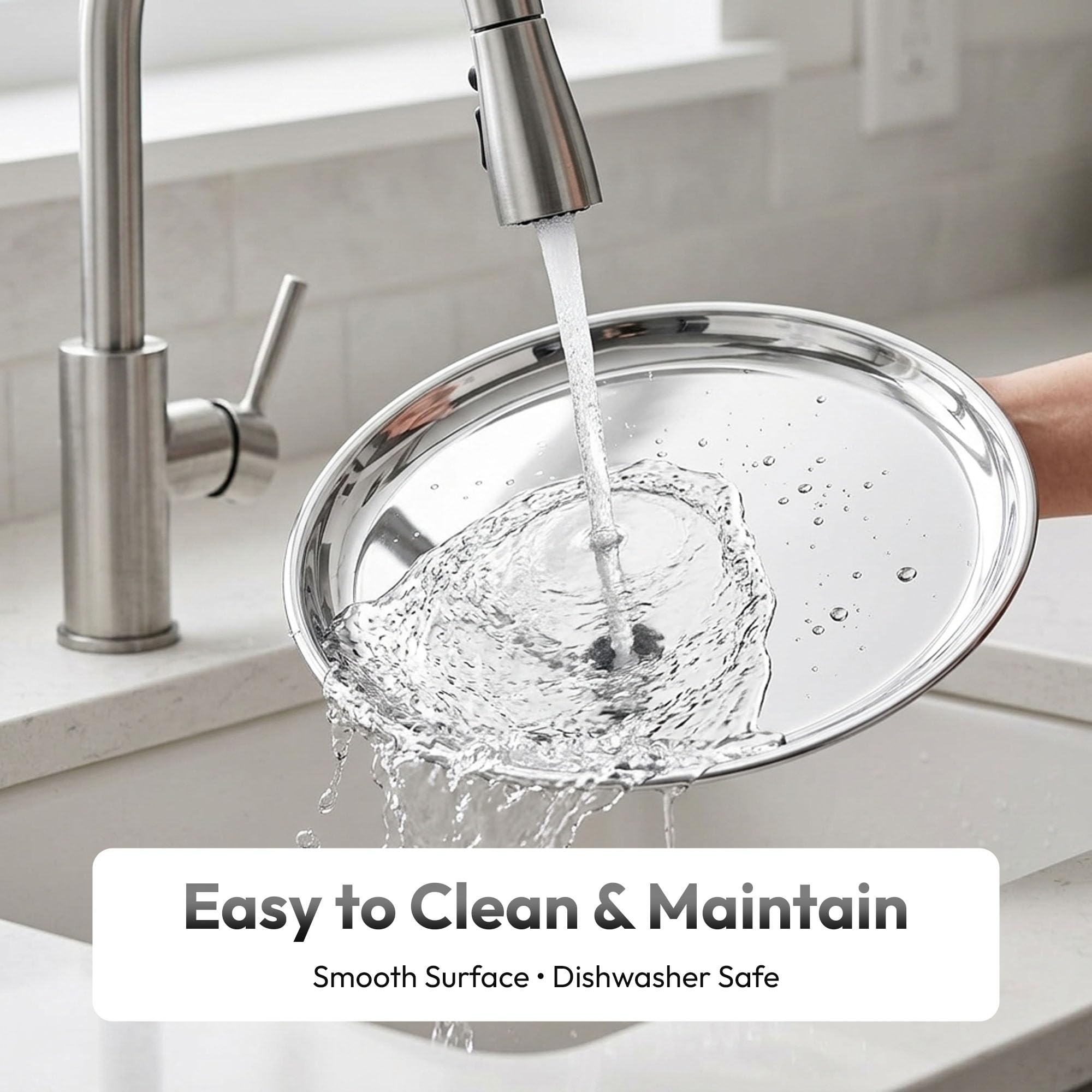Shri and Sam Dinner Set | 50-Piece Shagun Stainless Steel Dinner Set for 6 People, Solid Silver Steel Kitchen & Dining Set with Plates, Bowls, Glasses, Spoons & Serving Essentials 2
