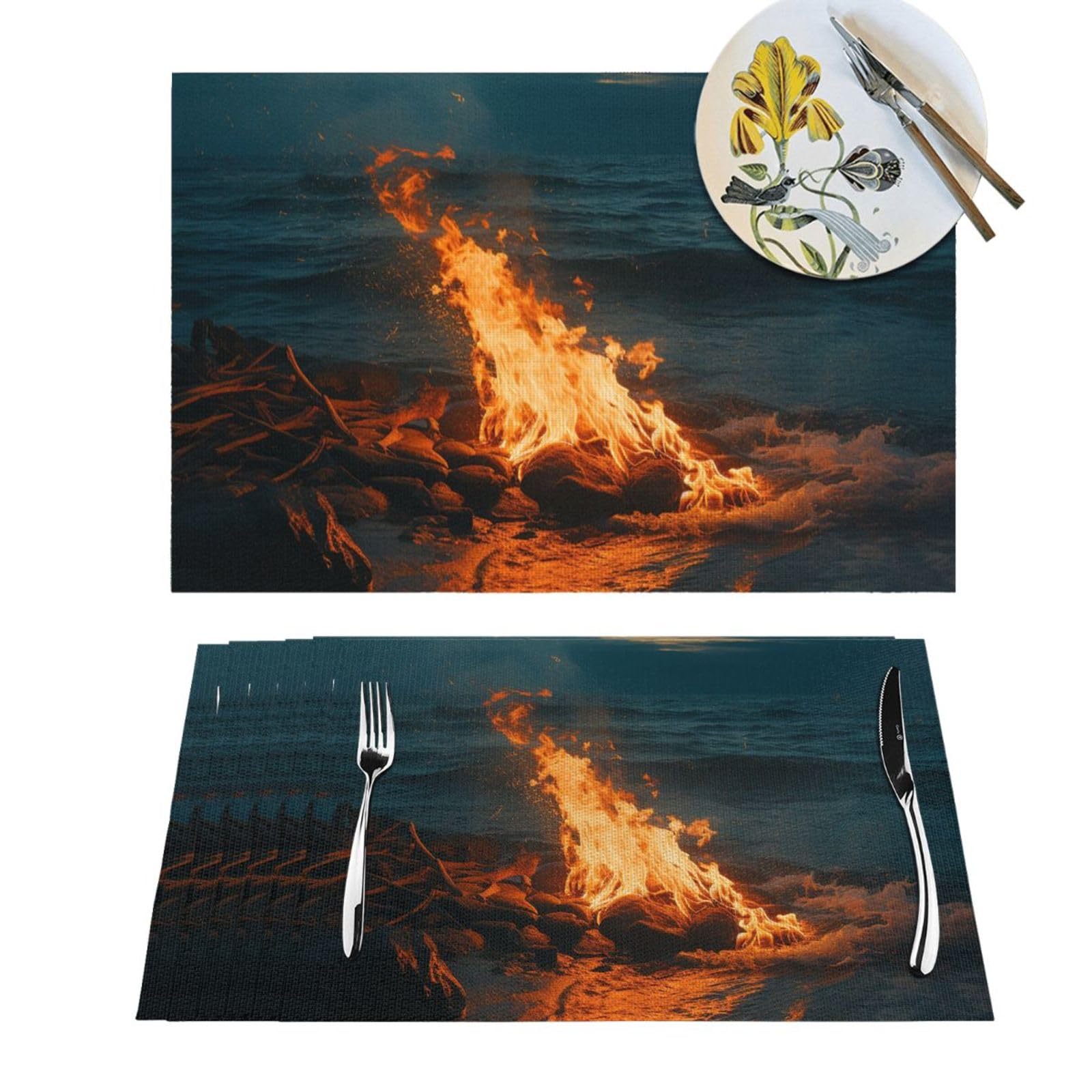 Set de table en PVC tressé 45x30 cm lavable et résistant pour repas