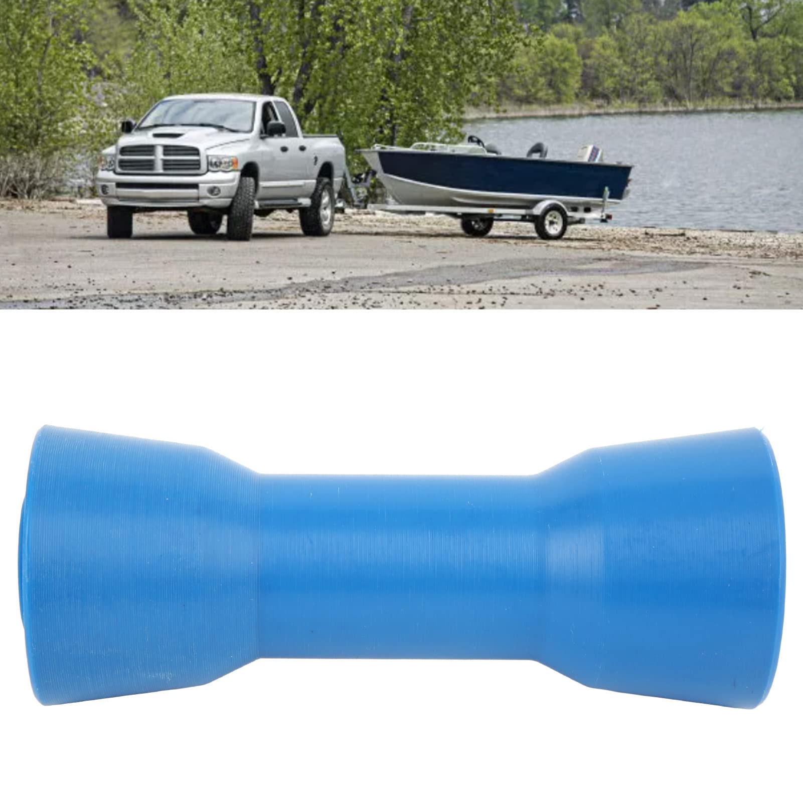 Akozon Rouleau de Quille, 160 Mm Bleu Bateau Remorque Rouleau de Quille PVC Marine Rouleau de Quille Arbre à Centrage Automatique Rouleau de Quille pour Remorques Bateaux Accessoires
