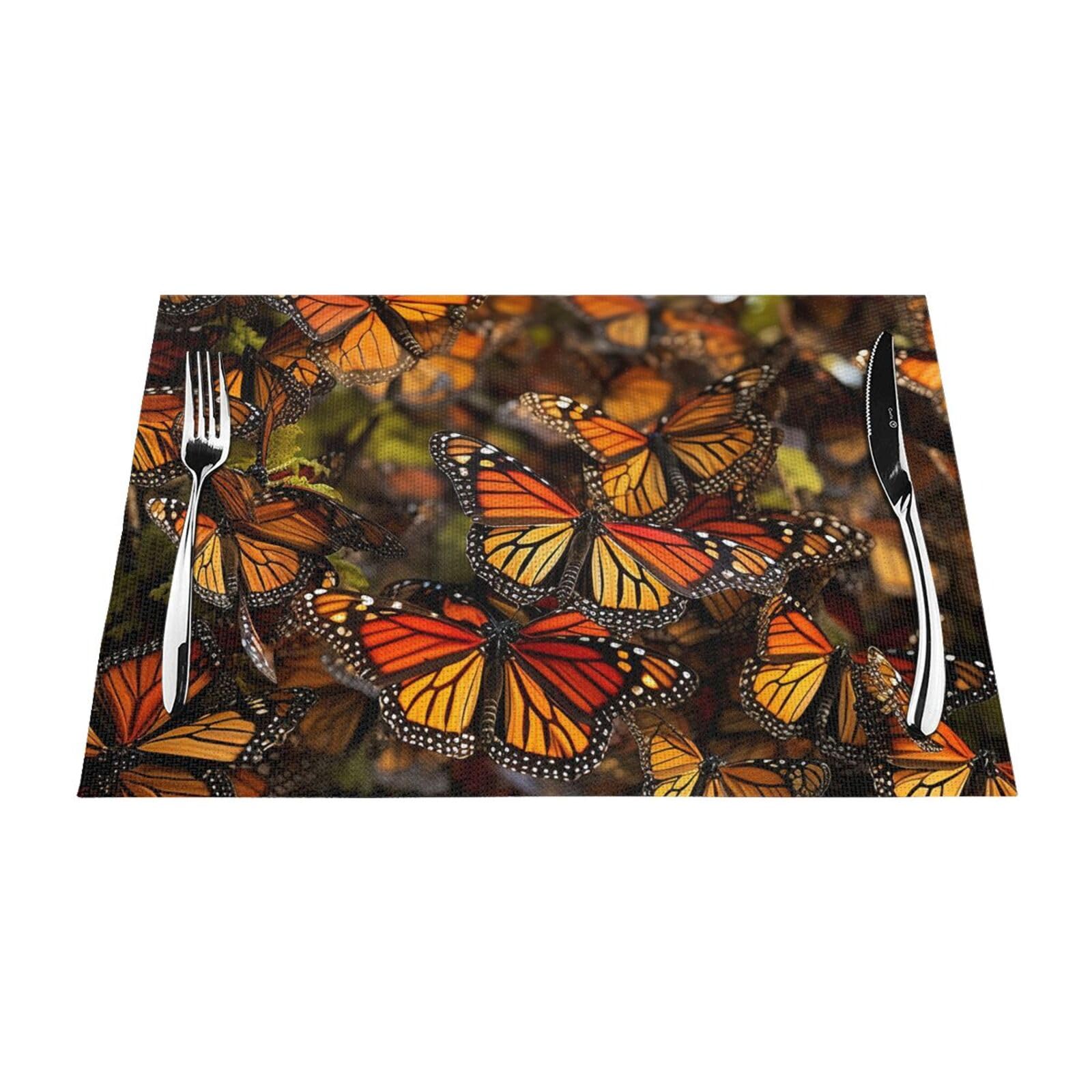 Sets de table vinyle de qualité supérieure décor monarque lot de 6