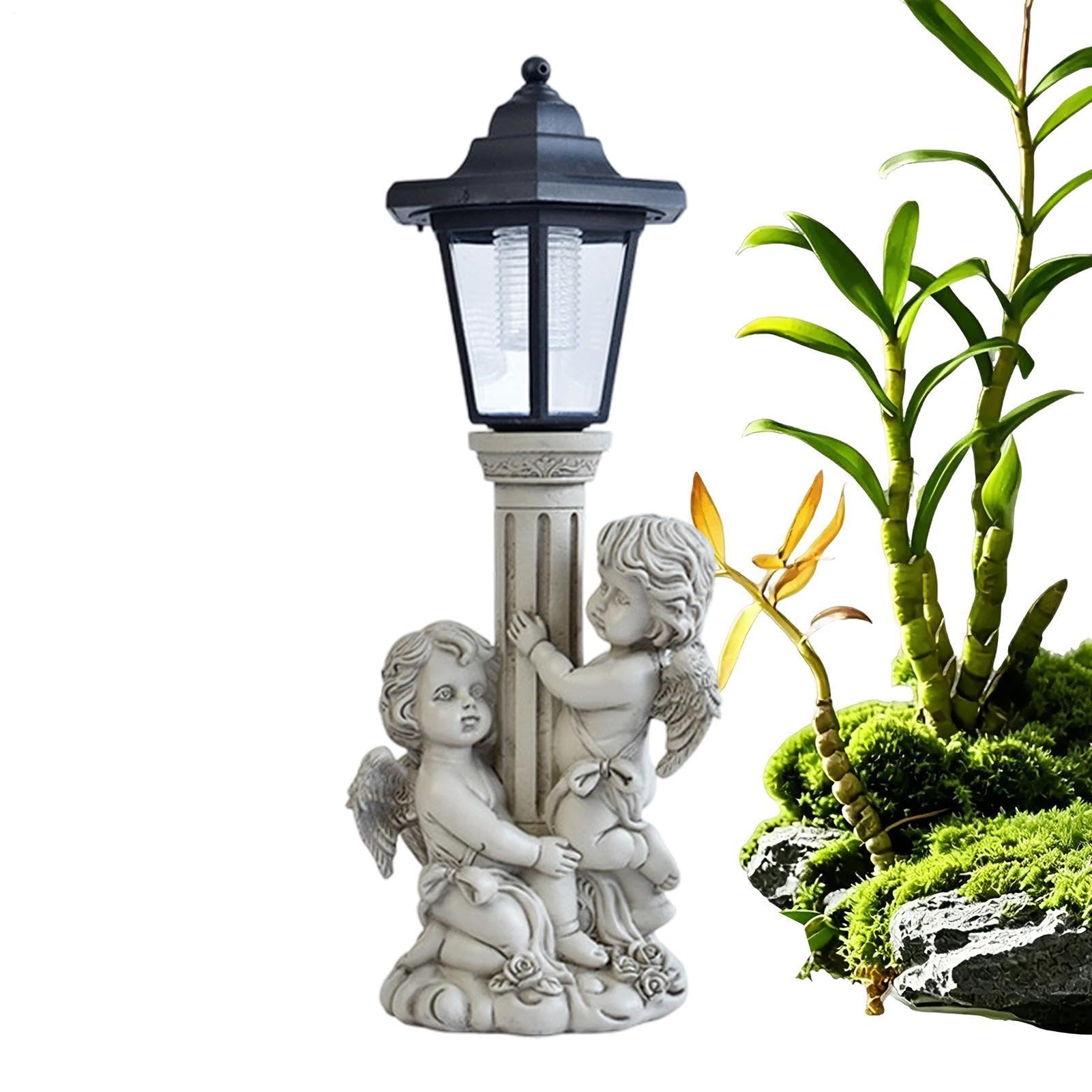 Decorazione esterna impermeabile della statuetta delle del giardino solare | Decorazioni per prato, statuette per balcone, portico, patio, casa, giardino, prato