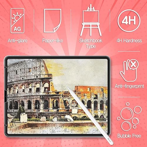 Miniatura 8 de Healing Shield Protector de pantalla y protector de superficie trasera para Onyx Boox Tab Ultra/Ultra C, textura de papel antideslumbrante ligero