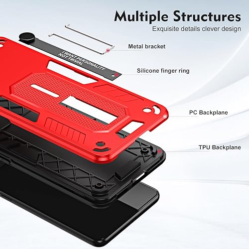 Miniatura 2 de Funda compatible con Xiaomi Poco M5s 4G, soporte integrado compatible con Redmi Note 10 4G  Note 10S 4G  Note 11 SE (India) funda protectora