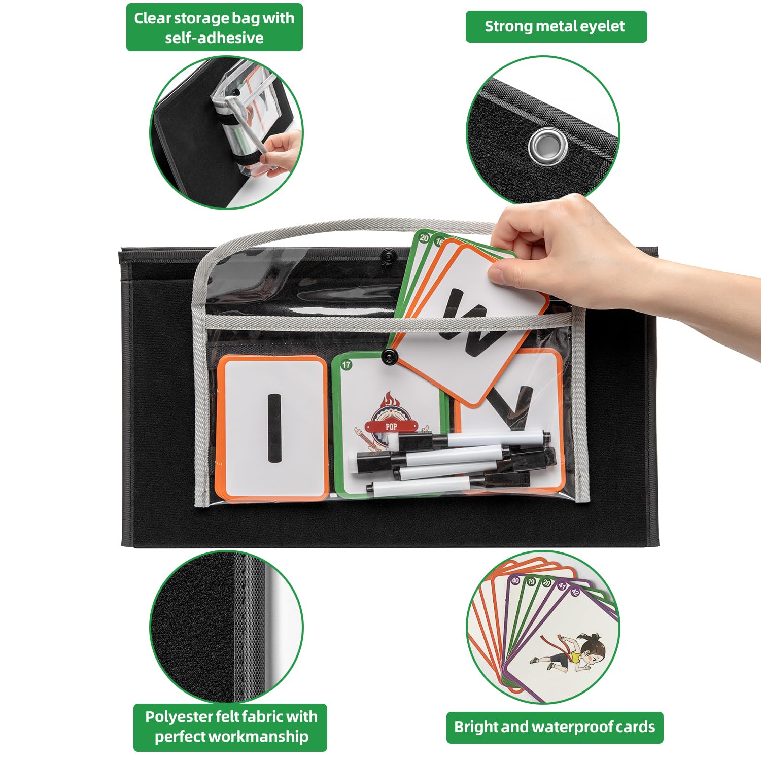 ANSTROUT CVC Word Builder Desktop Pocket Chart with 107 Cards, Kids Word Builder Games for CVC CVCC CCVC Learning Reading Spelling Early Education Tool for Preschool Kindergarten Classroom. - Image 5