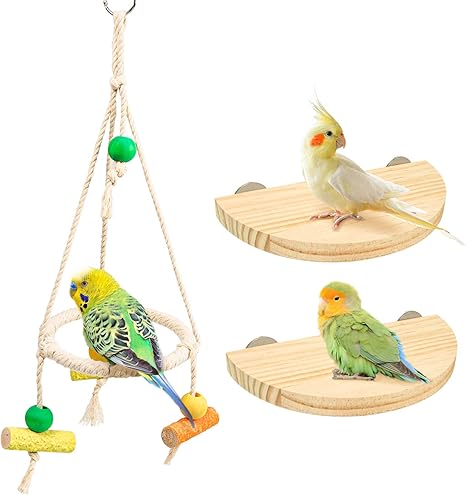 parrot rope swings