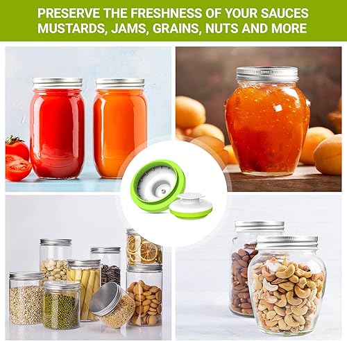 Miniatura 6 de Sellador al vacío de tarros Mason para sellador al vacío FoodSaver, sellador de tarros y kit de manguera de accesorios para tarros Mason de boca