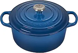 Le Creuset Panela Redonda 22 cm Ferro Fundido Esmaltado Signature Azul Marseille