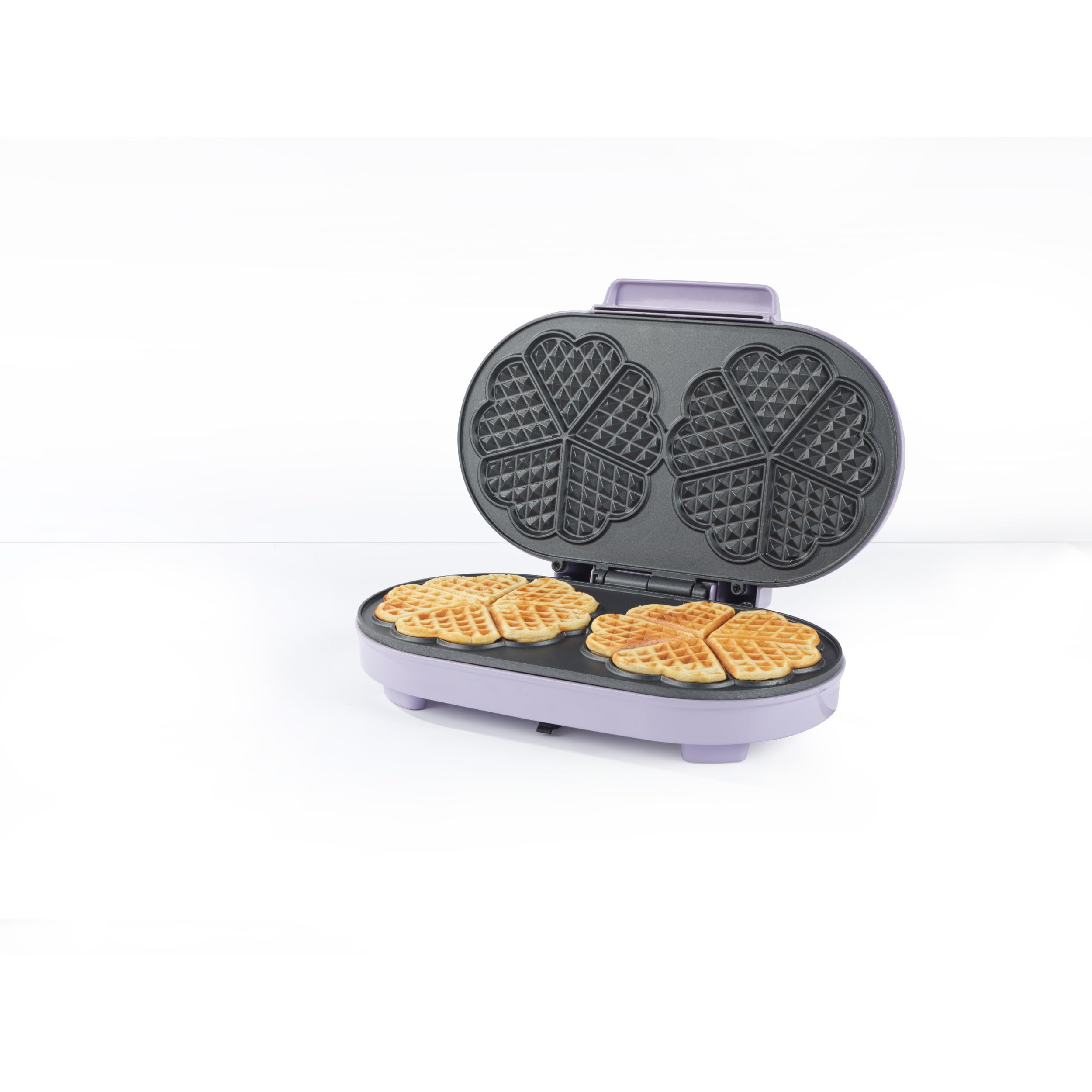 Giles & Posner Sorbet Gloss Double Heart Waffle Maker, 1400W