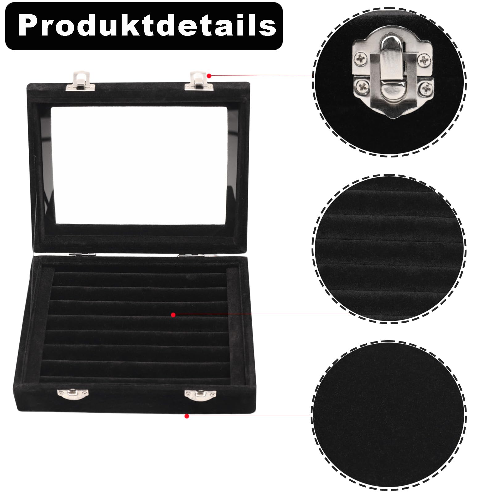 QWORK® Bril Organizer Sieradenbakje, 8 Compartimenten