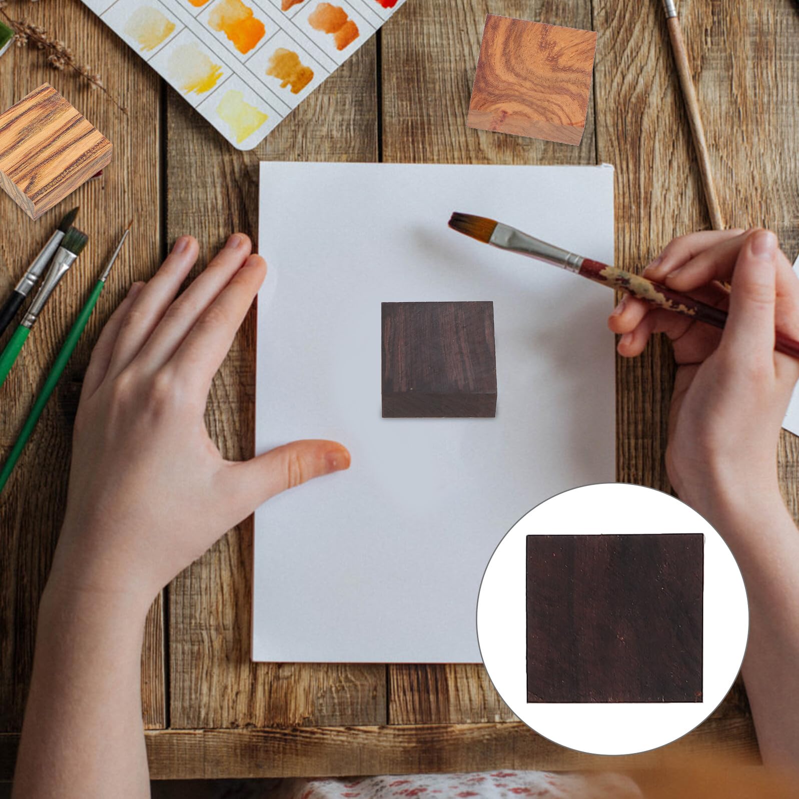 24 Pezzi Anelli di Legno per Fai da Te, Materiali Artigianali in Materiale Sintetico Superfici Lisce e Facili da Incollare, per Sessioni di Bricolage Artigianale Stili multipli