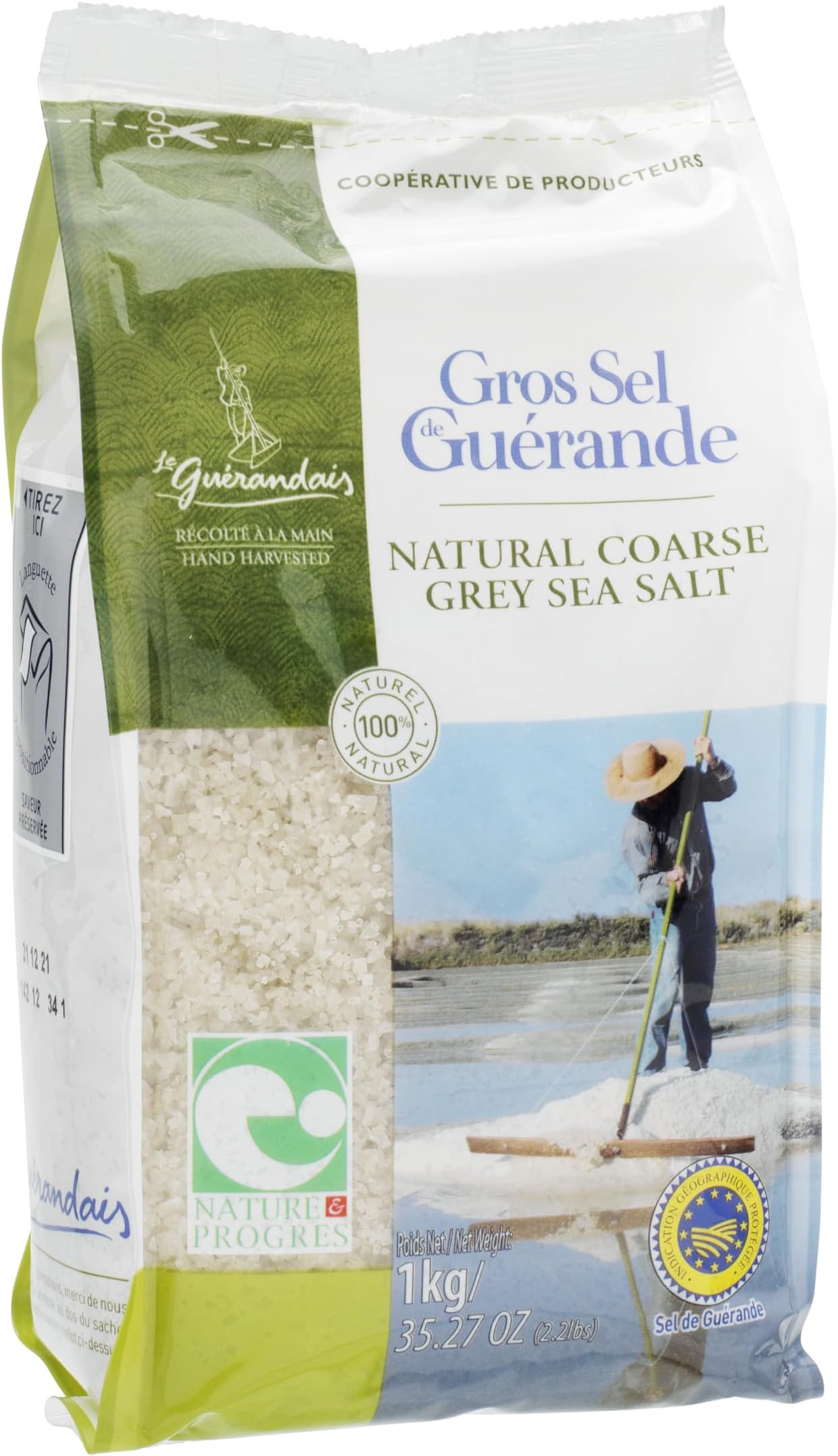Le Guerandais Celtic Coarse Grey Sea Salt In 1kg Bags, Hand Harvested In Guerande/France