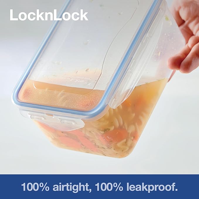 Overall, the LOCK & LOCK Easy Essentials Food Storage lids are a practical and functional solution for organizing and storing your food. With their durable construction and airtight seal, these containers will help you keep your kitchen neat and your food fresh for longer periods of time. Description by ChatGPT.