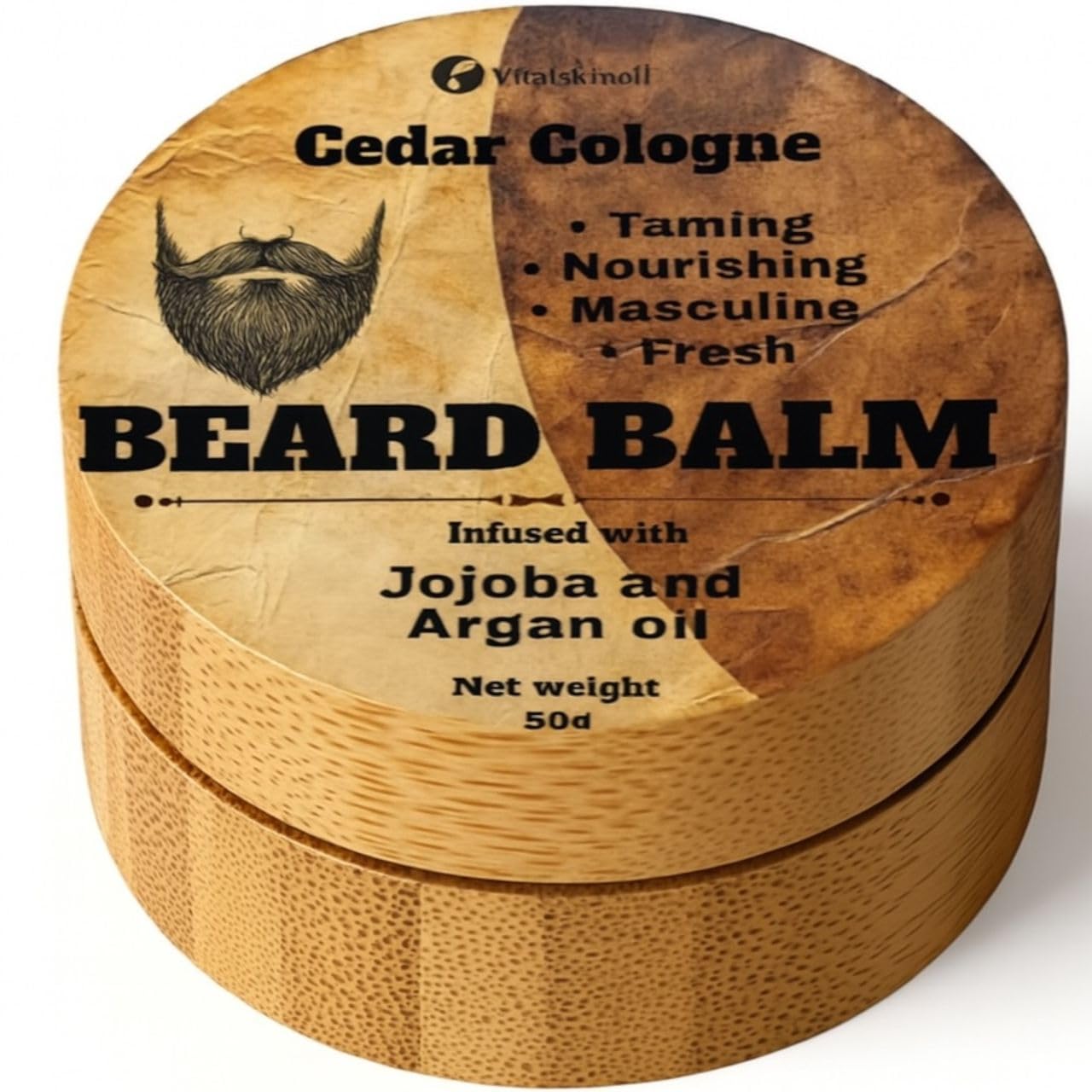 Beard Balm for Men, Cologne Scented with Shea Butter, Jojoba and Argan Oil