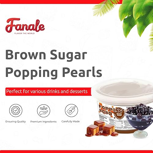 Vista 250 de Fanale Perlas de fresa y mango, veganas, sin OMG, sin gluten, sin grasa, perfectas para té de burbujas, batidos, helados, postres y bebidas, 2