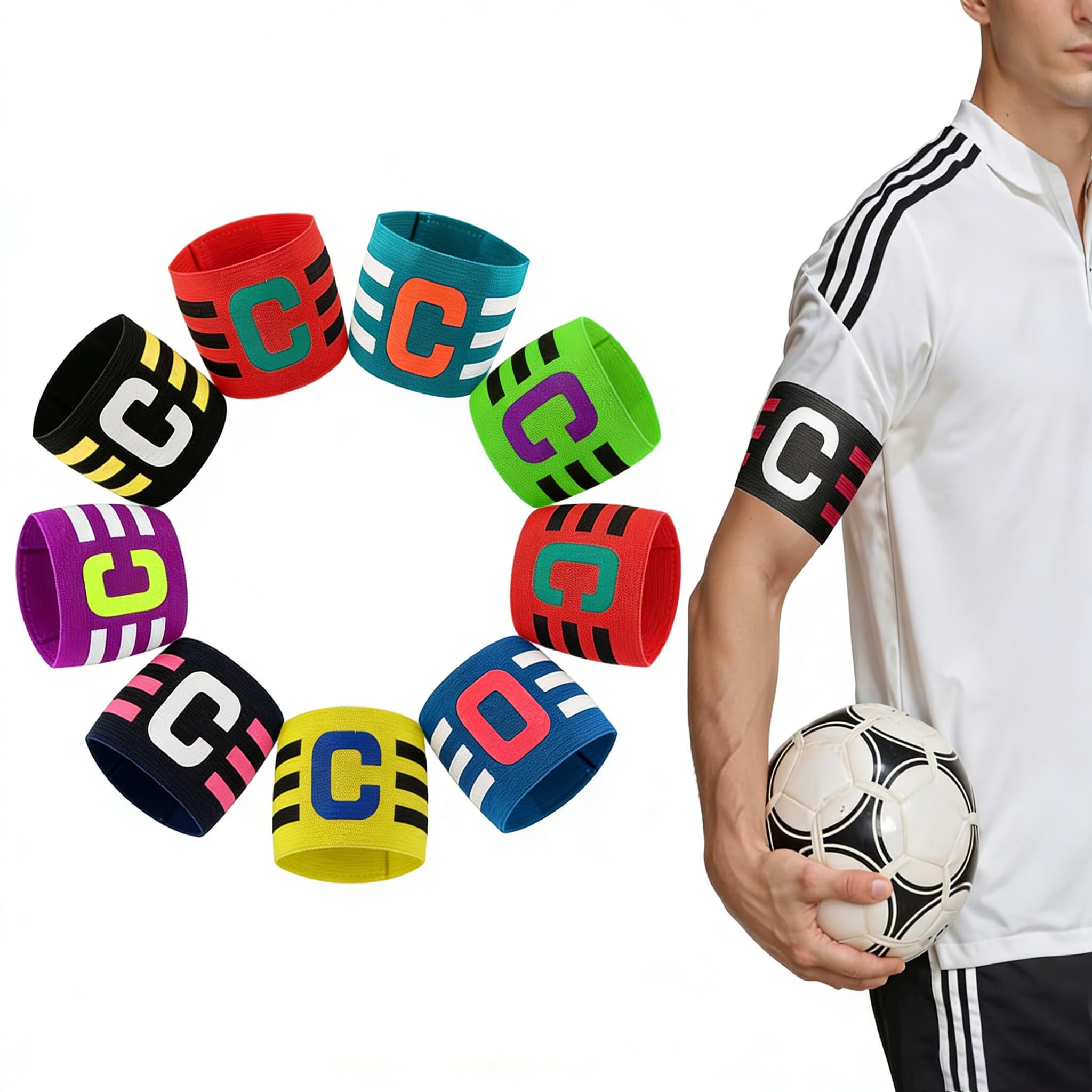 Solarix Personalised Captain Armband, Custom Team Logo & Name