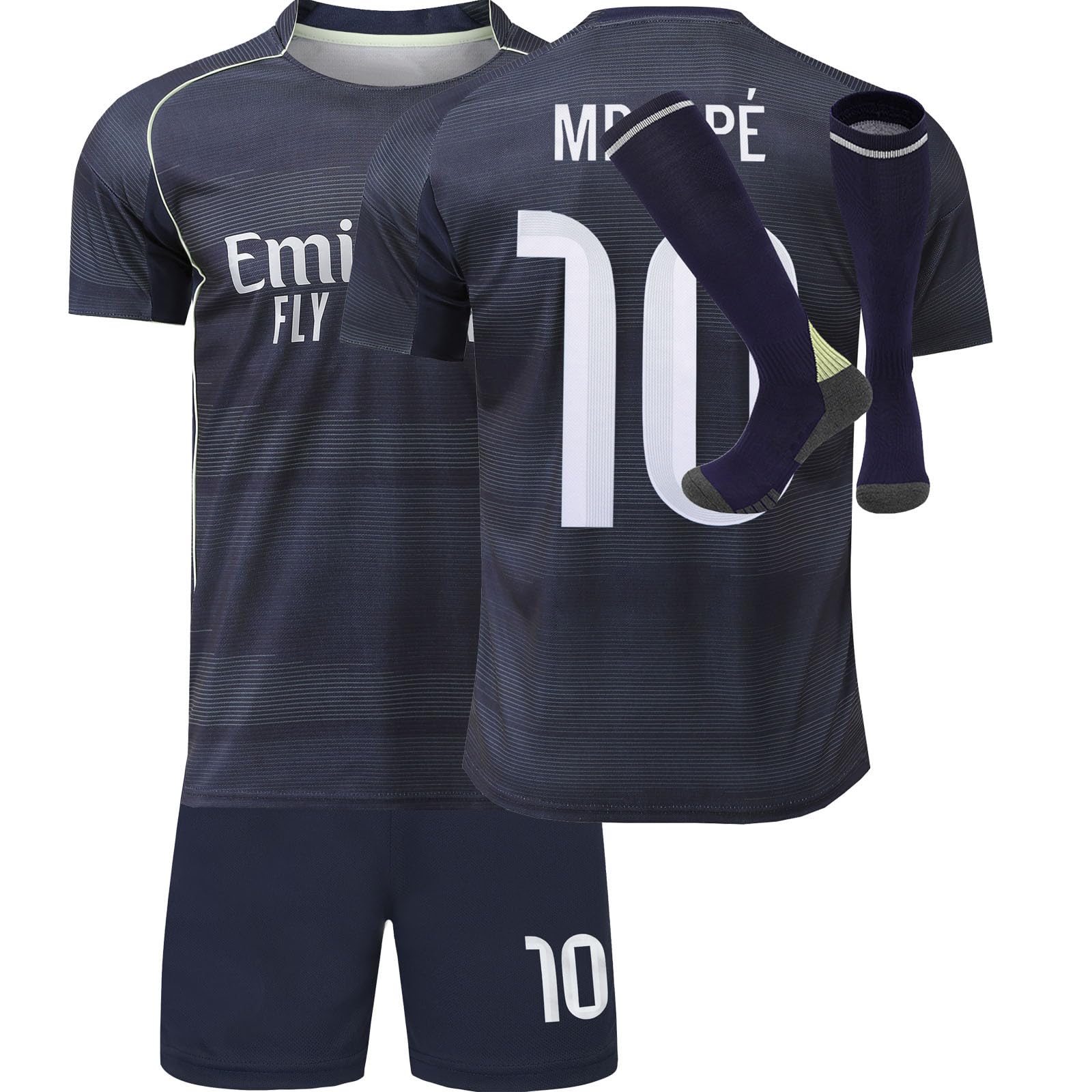 25/26 No #10 Heim/Auswarts/Dritte Trikot Shorts und Socken Kinder und Jugend Größe