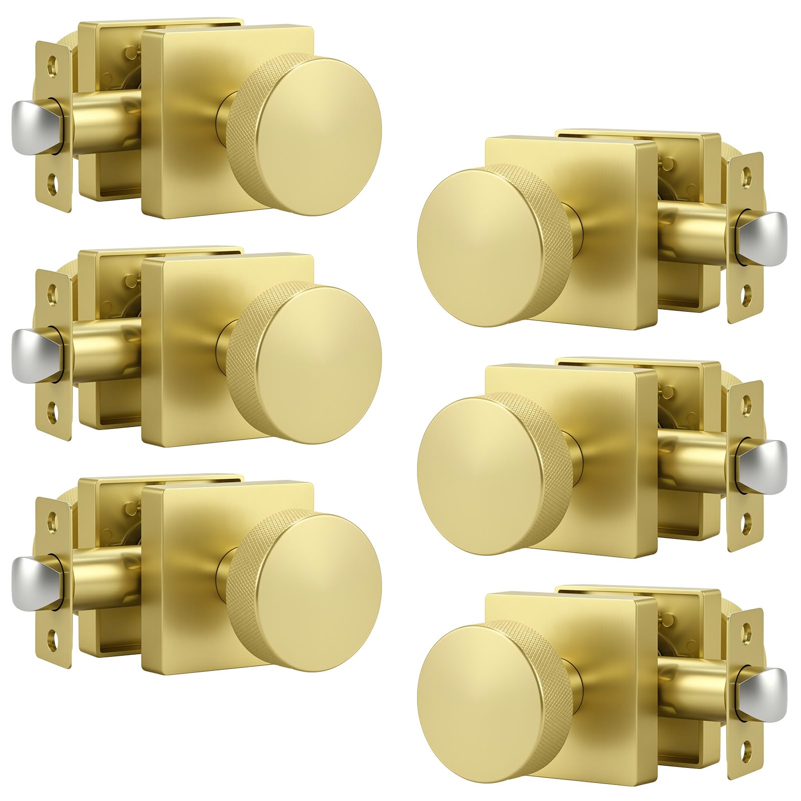 Black Closet Door Knobs - Keyless Passage -13