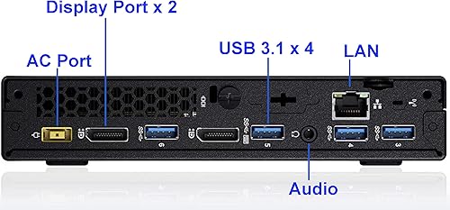 Miniatura 3 de Lenovo ThinkCentre M700 - Computadora de escritorio pequeña, Intel Core i5-6500T hasta 3.1 GHz, 16 GB de RAM, SSD de 1 TB, soporte 4K de 3 monitores