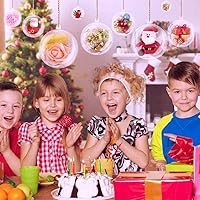 Vista 7 de Uten 20 adornos rellenables de plástico transparente, bola de árbol de decoración de Navidad, bola de manualidades, para Nochebuena, Año Nuevo