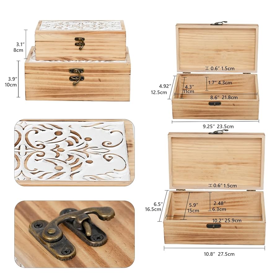 フォレストファミリー　家具　小物付き　大量セット Amazon.com: DECOR4SEASON Wooden Box Set of 2 - Rustic