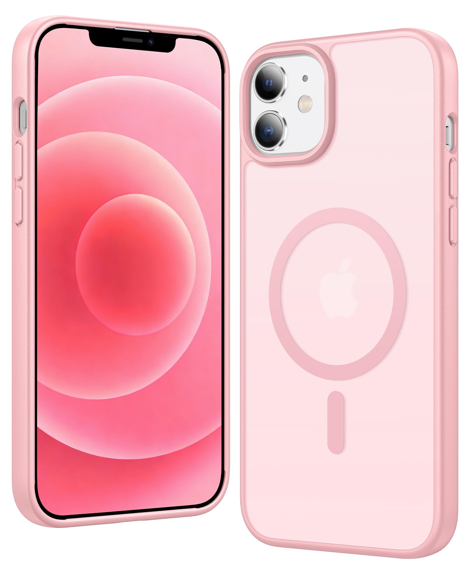 FNTCASE for iPhone 13 Mini/12 Mini Matte Case Compatible with Magsafe | Military Grade Drop Protection, Slim Magnetic Phone Cases, Shockproof Bumper, Translucent Cell Cover