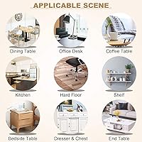 Vista 7 de Alfombrillas para sillas de suelo duro, protector de mesa transparente de varios tamaños, protector de mesa de cocina, comedor, cubierta de muebles