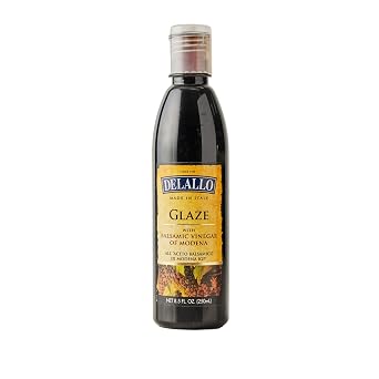 DeLallo Modenacrem Balsamic Vinegar Glaze, 8.5 oz. Bottle, (6 Pack), Made In Italy, Ready-to-Use Condiment, Vegan, Sweet and Tangy Flavor