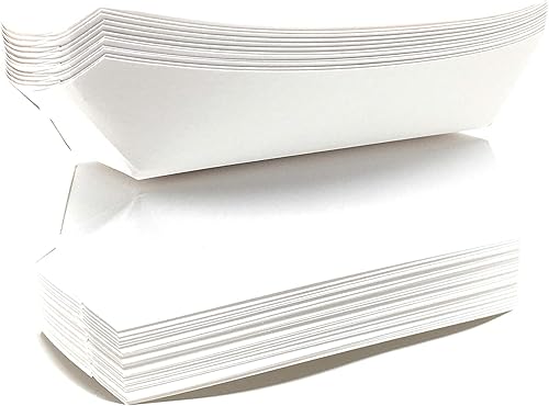 Miniatura 6 de Mr Miracle Bandeja de papel para perros calientes de 7 pulgadas en color blanco. Paquete de 250. Desechable, reciclable y totalmente biodegradable.