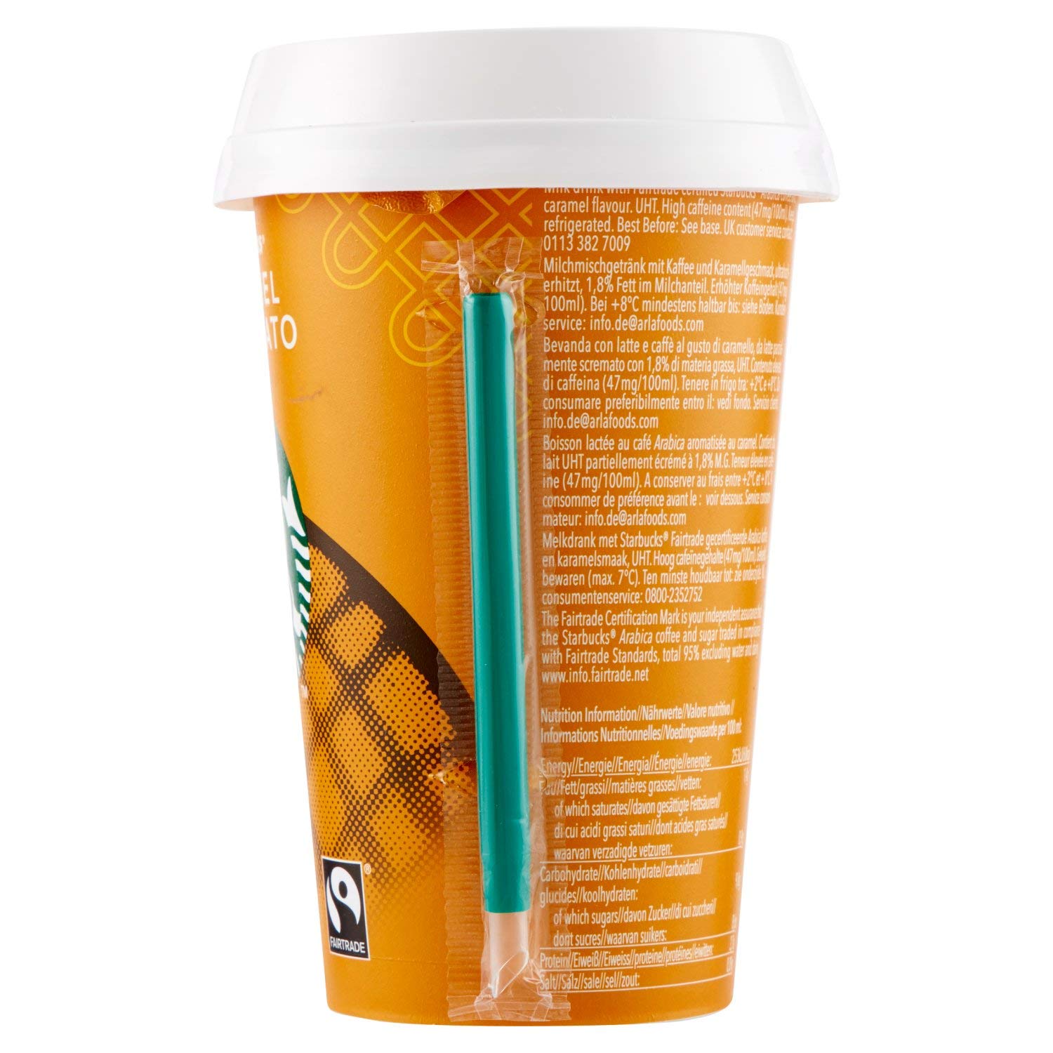 Starbucks Caramel Macchiato Flavour, 220 ml (gekühlt) / Erfrischendes Milchmischgetränk zum Mitnehmen