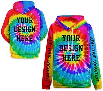 Inhand Customized Tie Dye Hoodie Design Your Own Custom Hoodie For Man Woman Custom Sweatshirt Bulk Personalized Tie Dye Hoodie Large