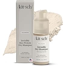 Kitsch Volumizing Rice Protein Dry Shampoo Powder - Dry Shampoo for Women & Men, No White Cast, Absorbs Oil, Non-Greasy, Light-to-medium Hair Colors, Travel Size | Ideal Gifts for Women- Invisible 1oz